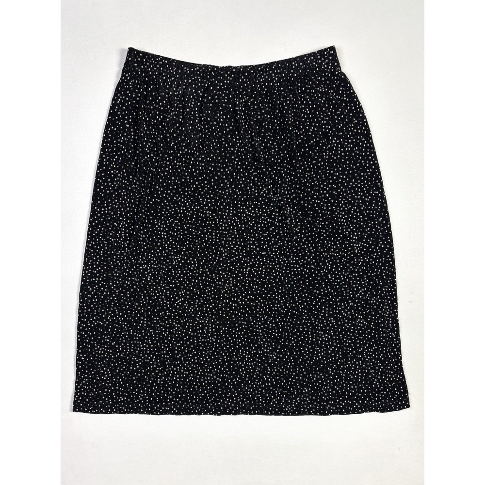 Citiknits Skirt Women's Medium Black Rhinestone Polka Dot Made in USA